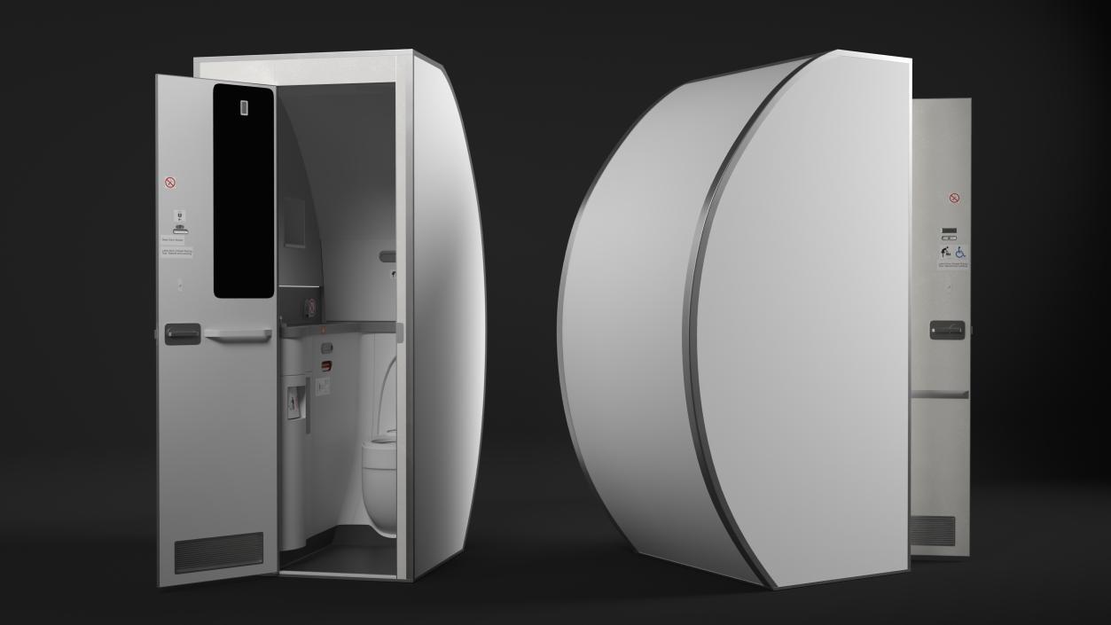 3D Airplane Toilet Lavatory Interior model