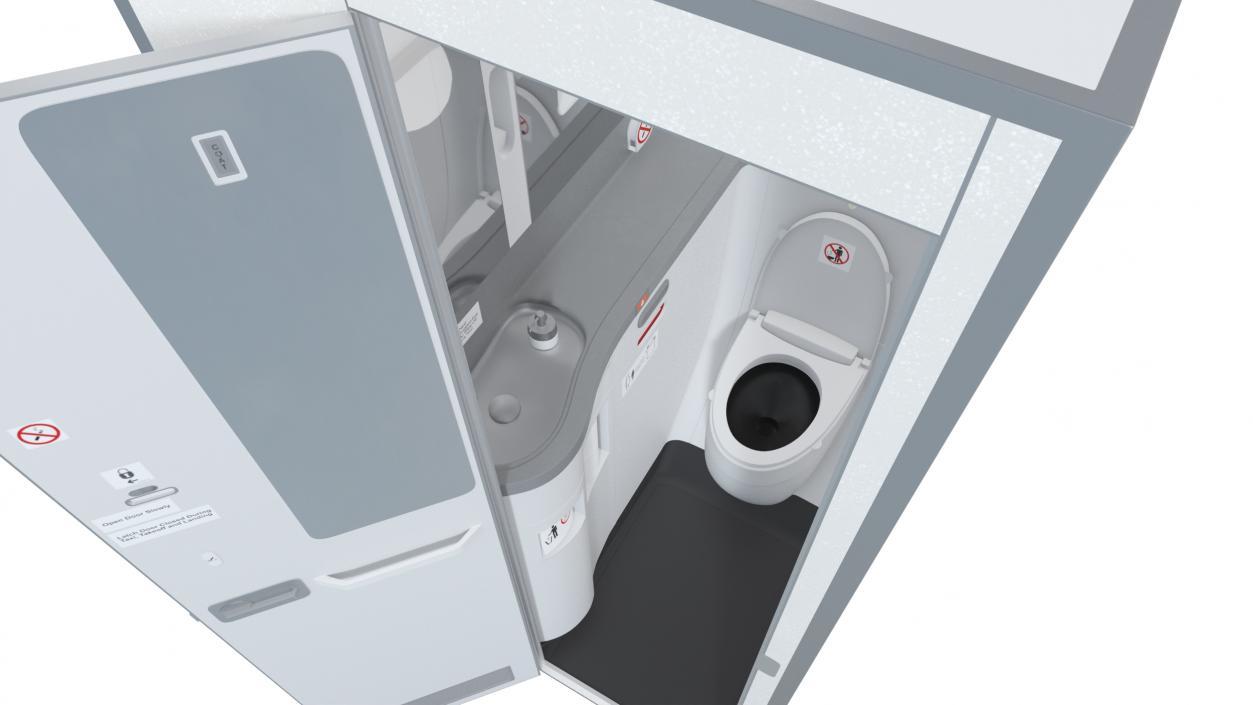 3D Airplane Toilet Lavatory Interior model