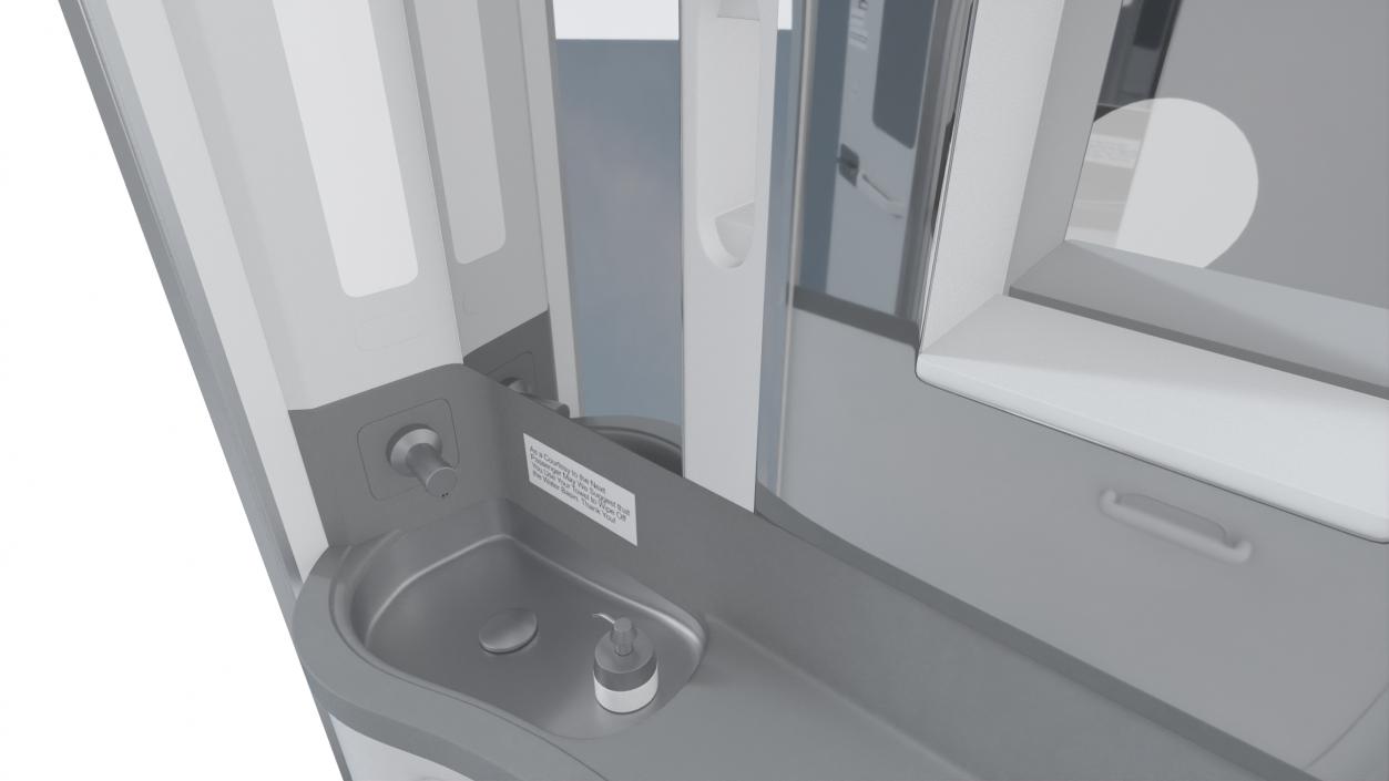 3D Airplane Toilet Lavatory Interior model