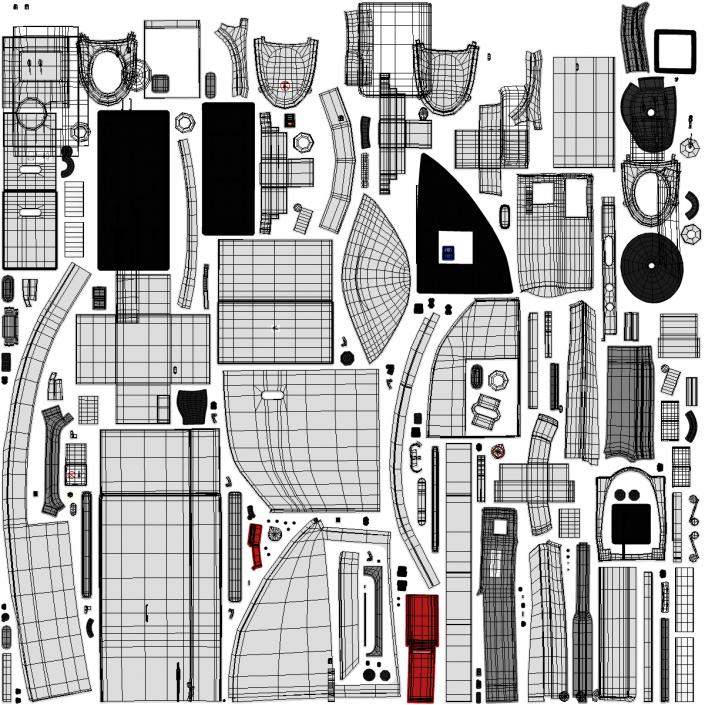 3D Airplane Toilet Lavatory Interior model