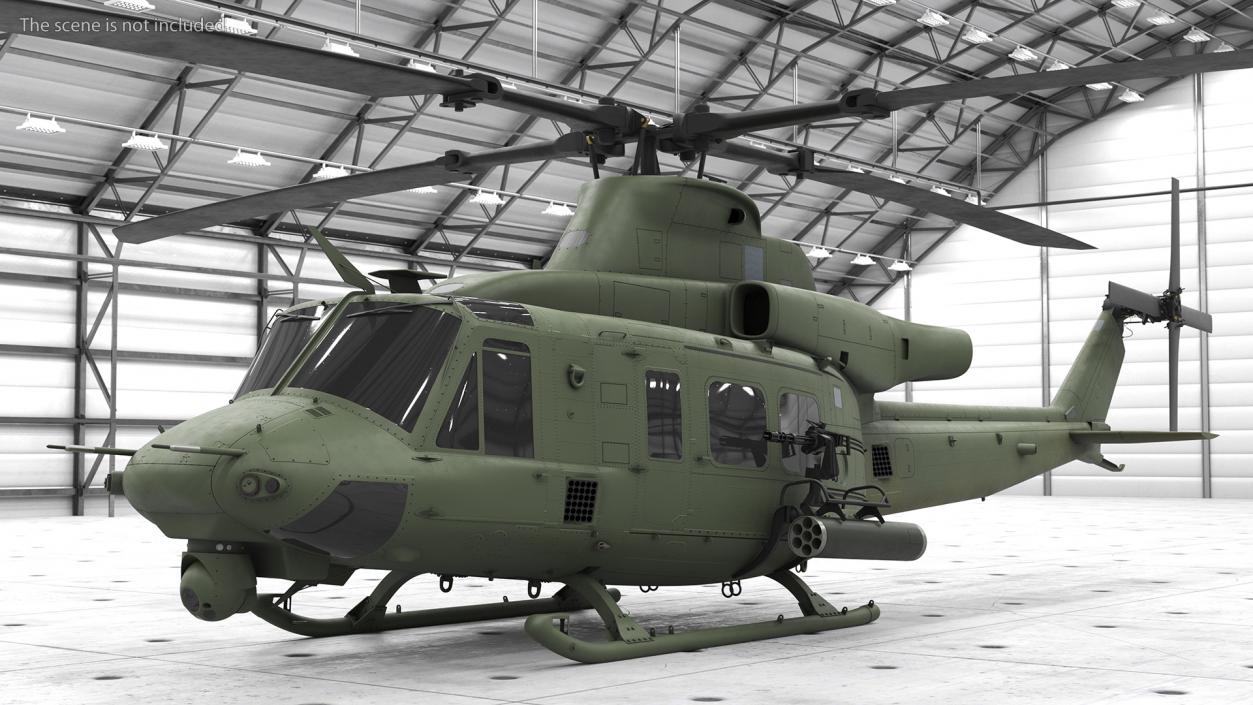 3D Military Medium Utility Helicopter Exterior Only model