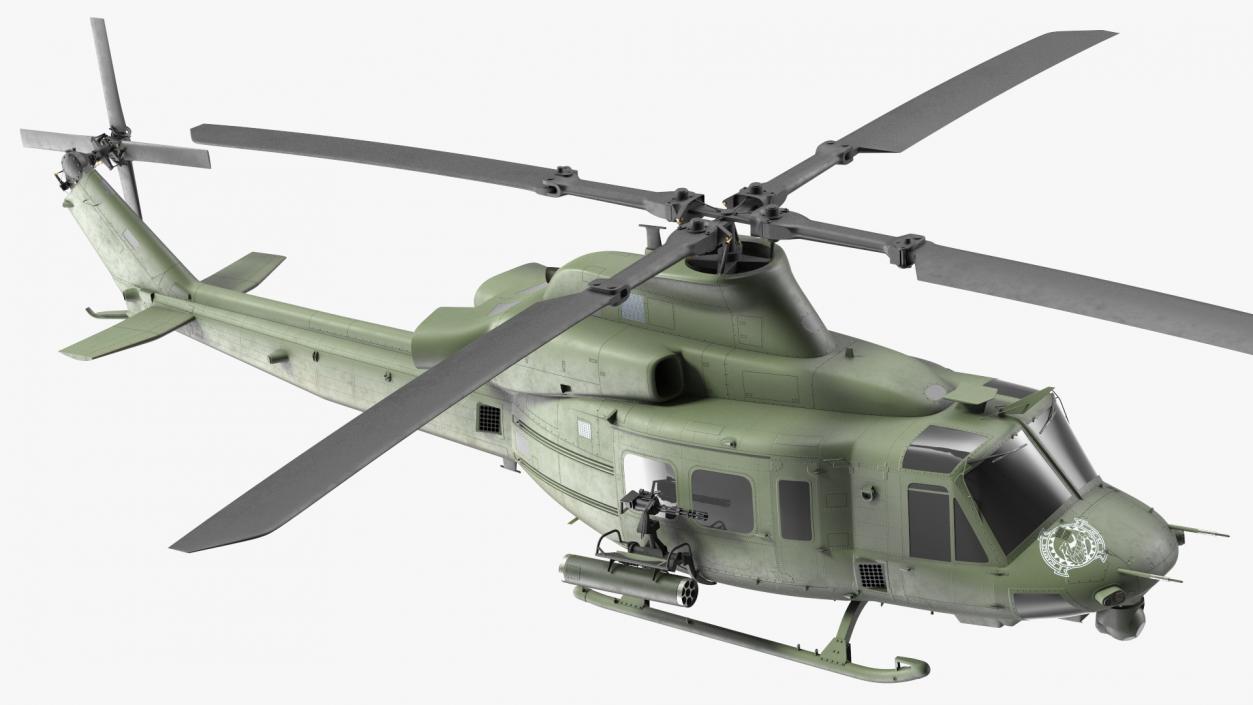 3D Military Medium Utility Helicopter Exterior Only model