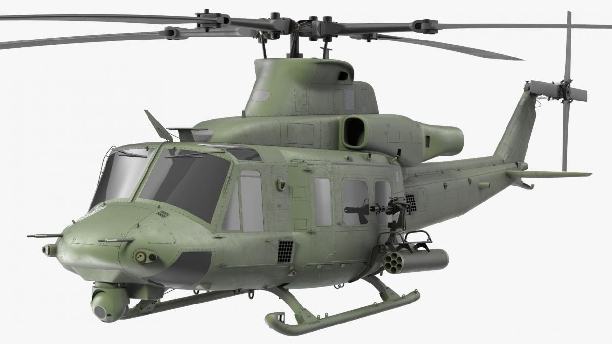 3D Military Medium Utility Helicopter Exterior Only model