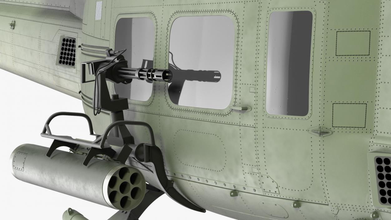 3D Military Medium Utility Helicopter Exterior Only model