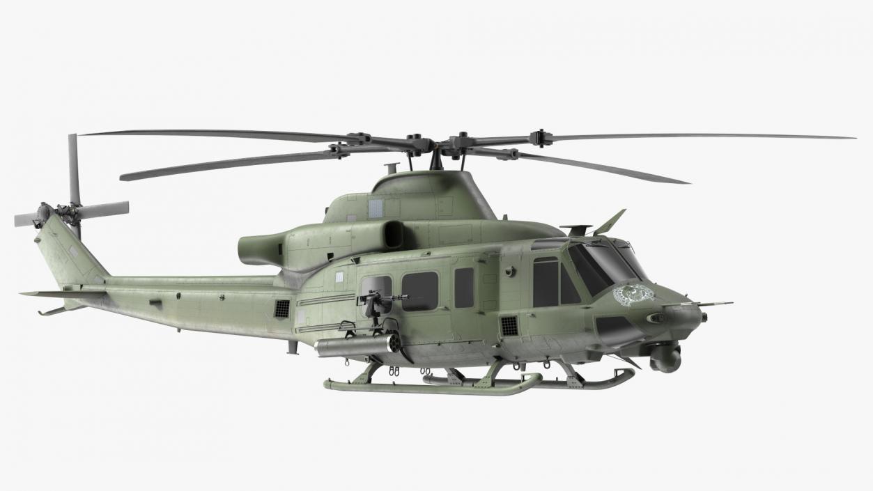 3D Military Medium Utility Helicopter Exterior Only model