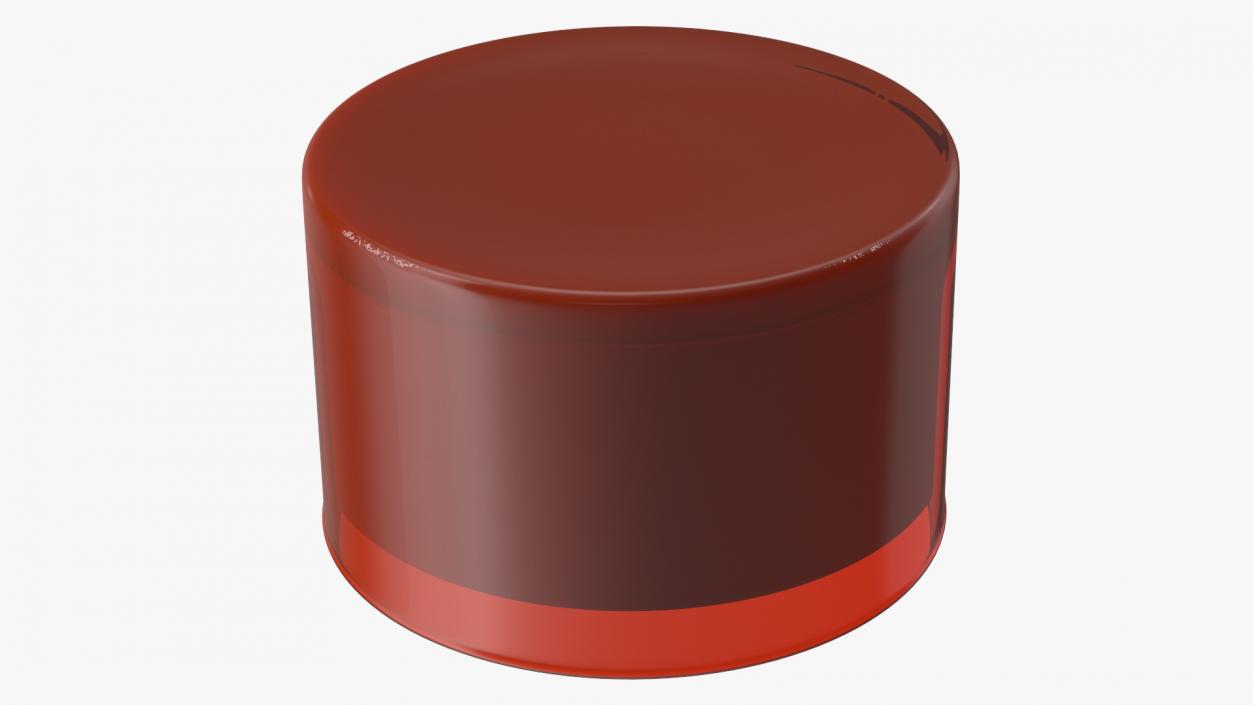 3D Scented Candle Red with 3 Wicks 2 model