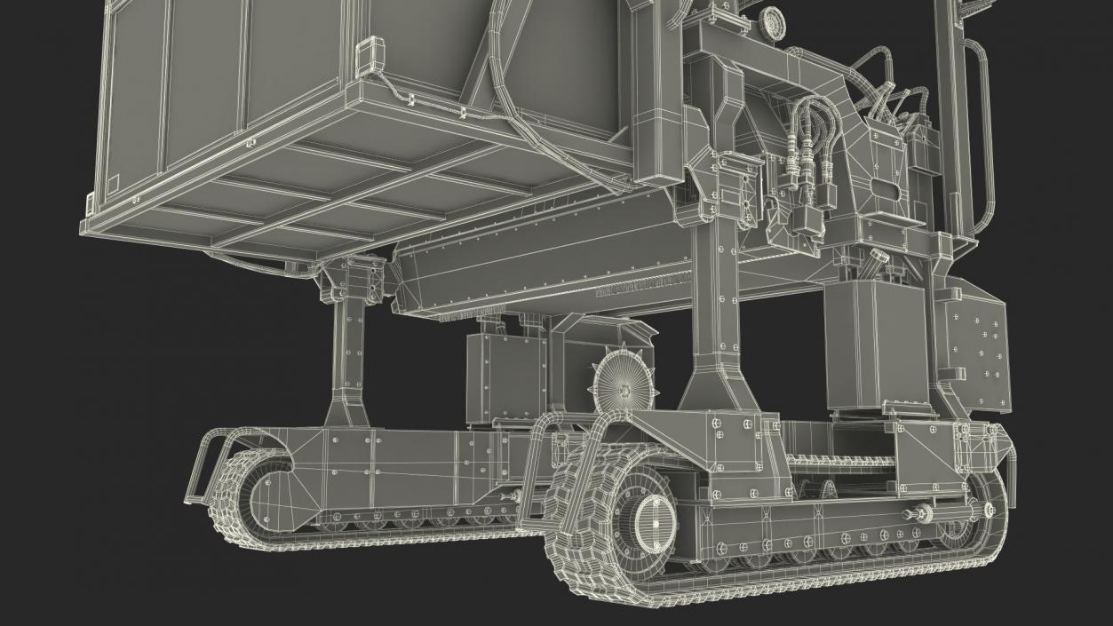 3D Self Propelled Tea Harvester Ochiai OHC-W Rigged model