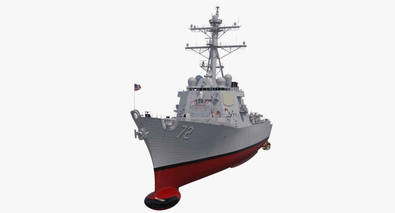 3D Arleigh Burke Destroyer Mahan DDG-72 Rigged model