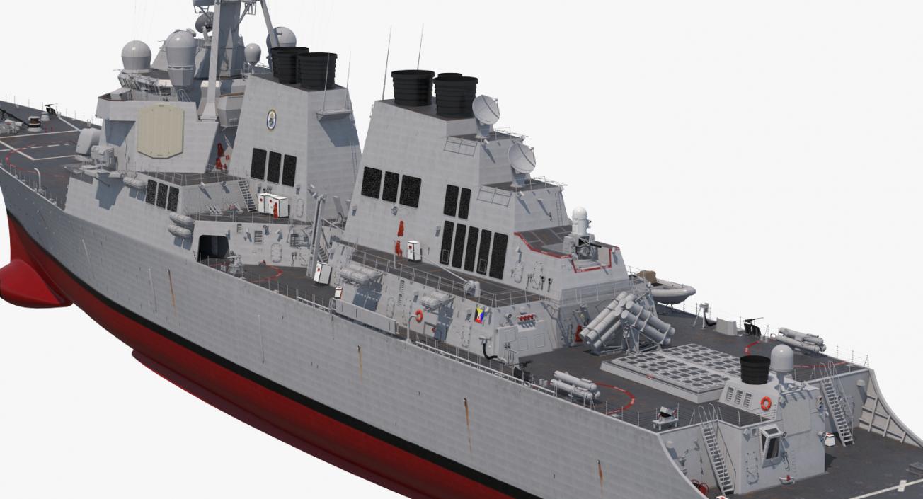 3D Arleigh Burke Destroyer Mahan DDG-72 Rigged model