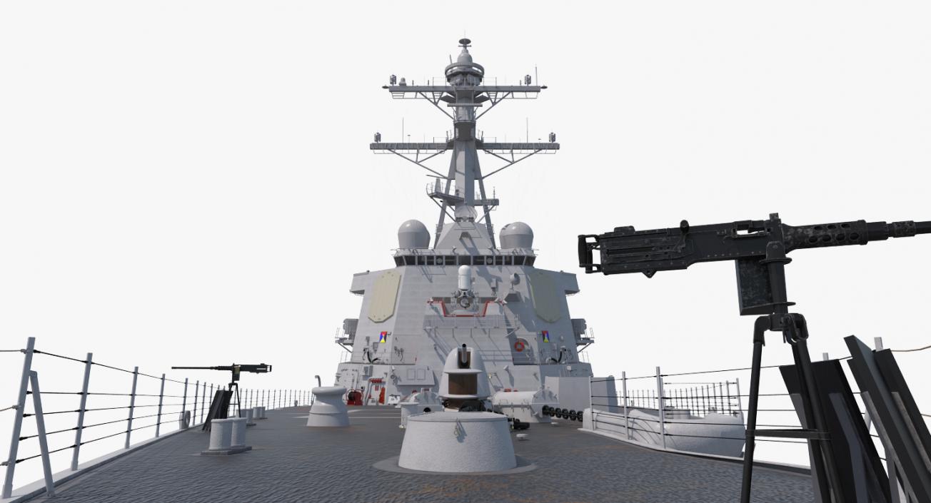 3D Arleigh Burke Destroyer Mahan DDG-72 Rigged model