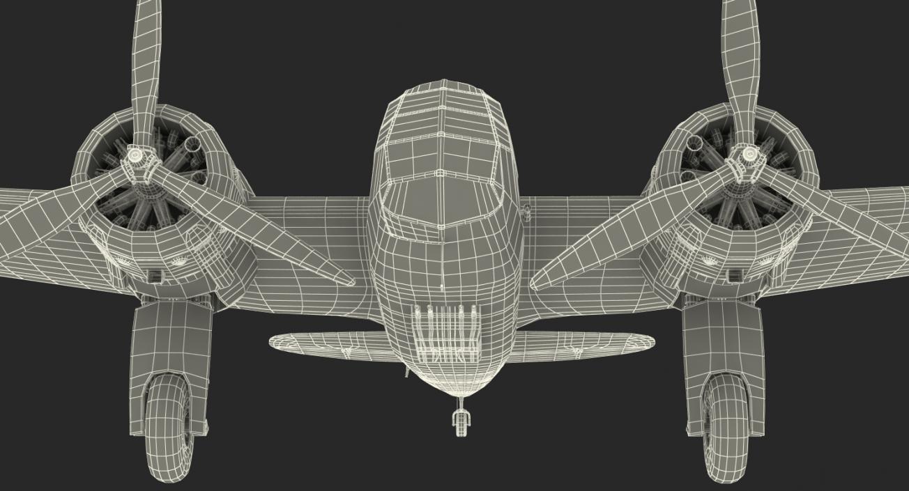 3D British Light Bomber Aircraft Bristol Blenheim Rigged model