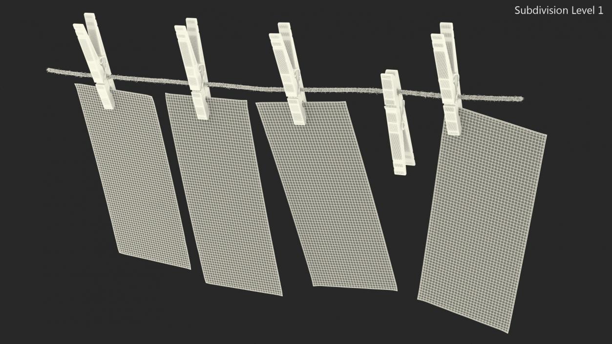 Dollars On Clothespins 3D