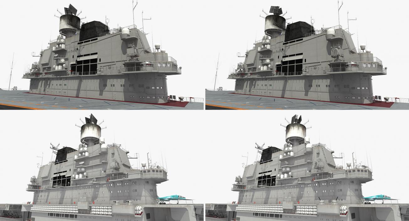 Aircraft Carrier Kuznetsov with Jet Rigged 3D