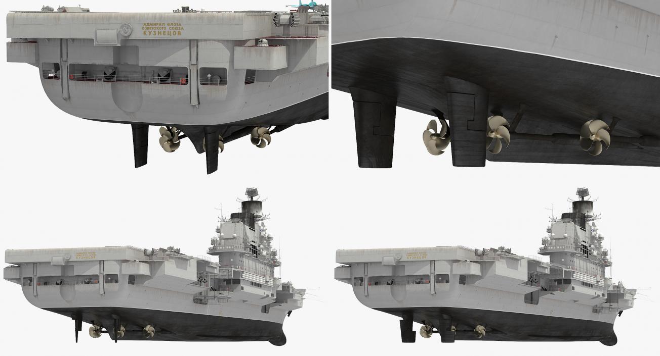 Aircraft Carrier Kuznetsov with Jet Rigged 3D