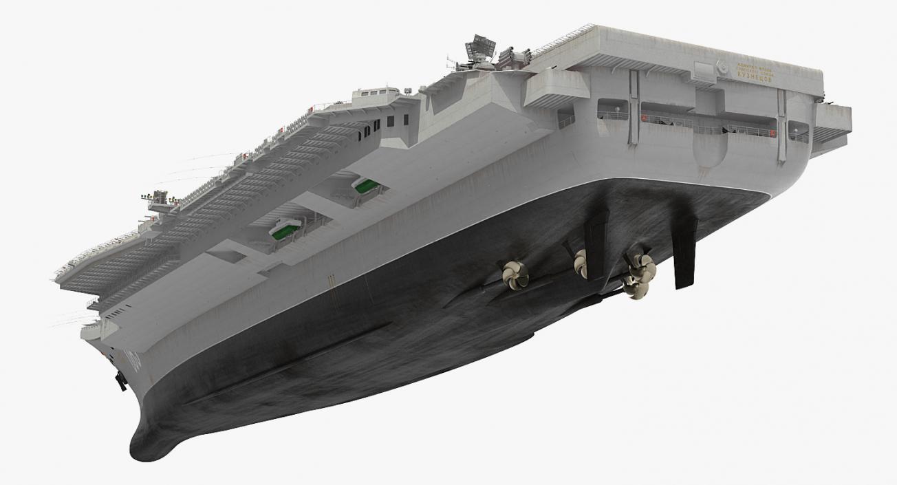 Aircraft Carrier Kuznetsov with Jet Rigged 3D