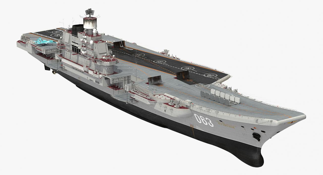 Aircraft Carrier Kuznetsov with Jet Rigged 3D