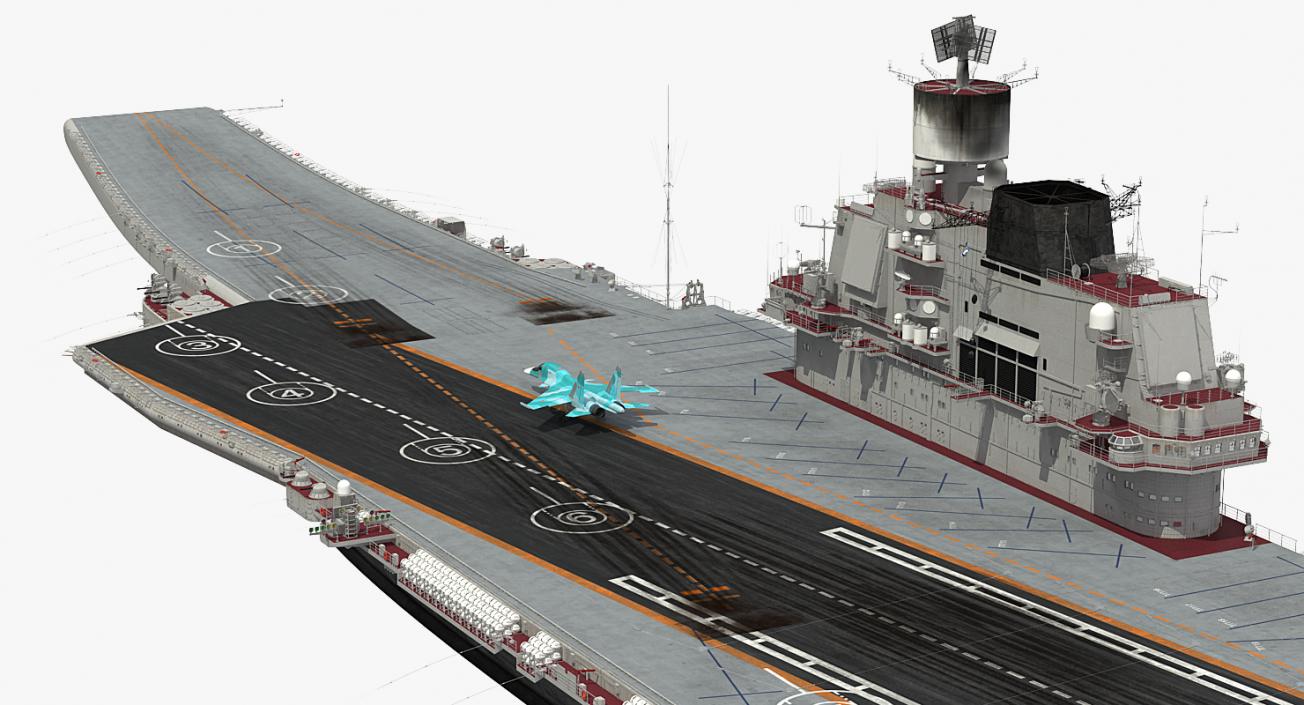 Aircraft Carrier Kuznetsov with Jet Rigged 3D