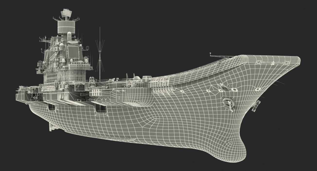 Aircraft Carrier Kuznetsov with Jet Rigged 3D