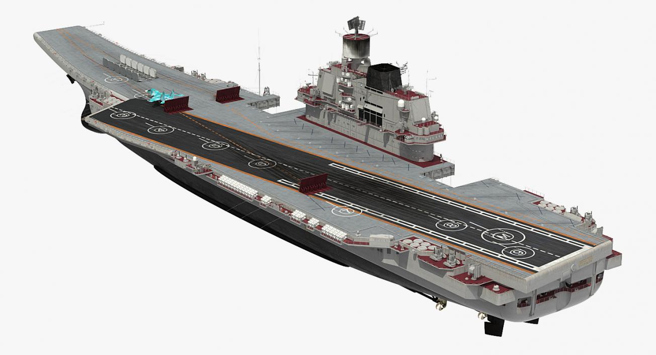 Aircraft Carrier Kuznetsov with Jet Rigged 3D