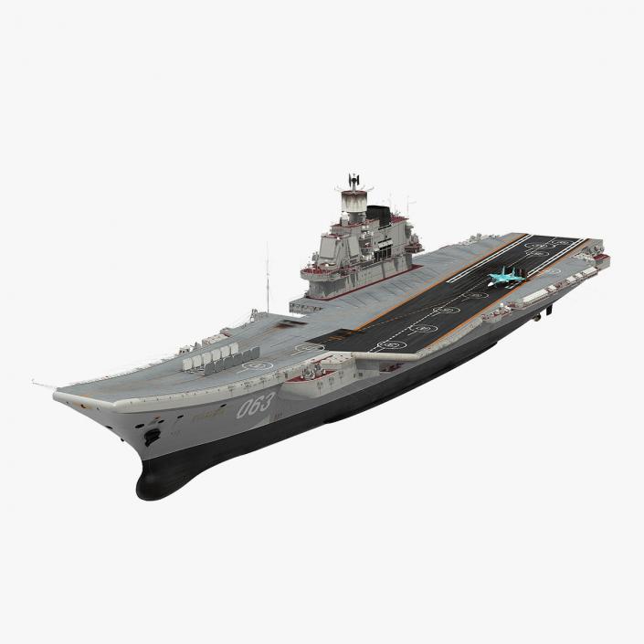 Aircraft Carrier Kuznetsov with Jet Rigged 3D