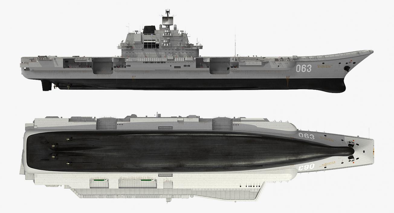 Aircraft Carrier Kuznetsov with Jet Rigged 3D