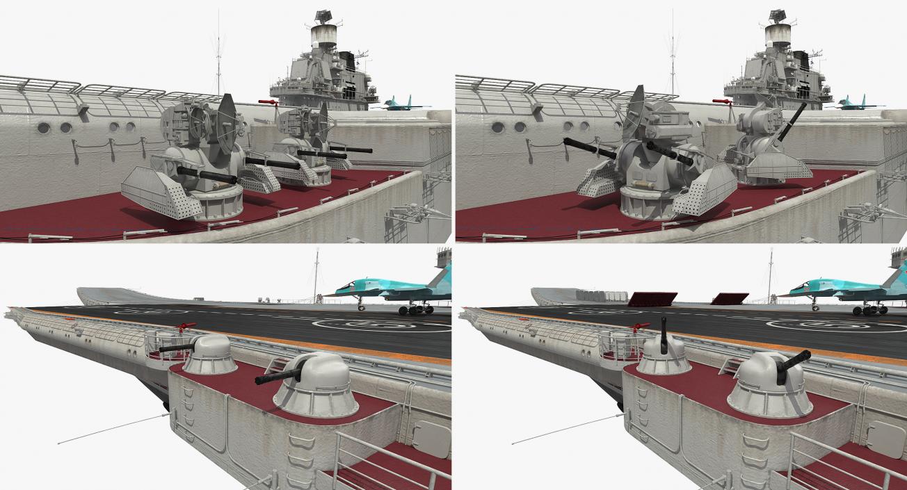 Aircraft Carrier Kuznetsov with Jet Rigged 3D