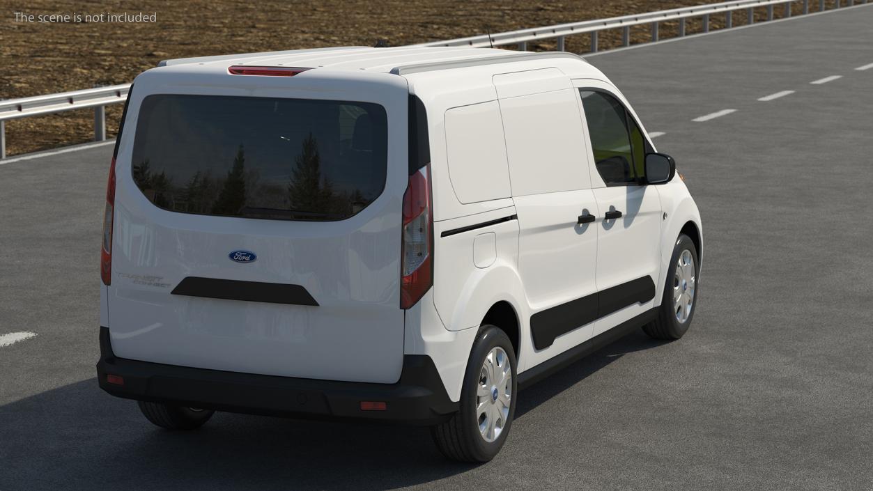 3D model Ford Transit Connect Tailgate White