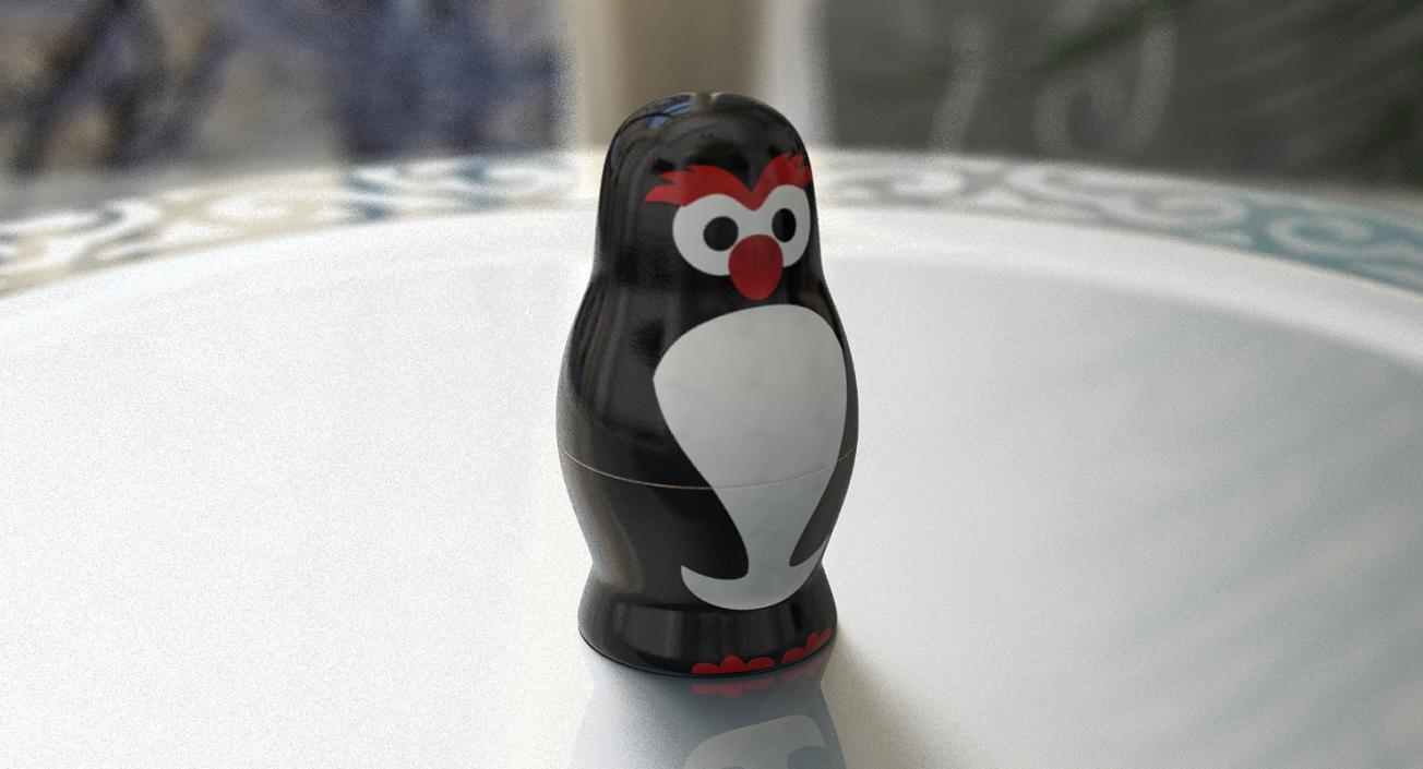 3D Matryoshka Penguin Doll model