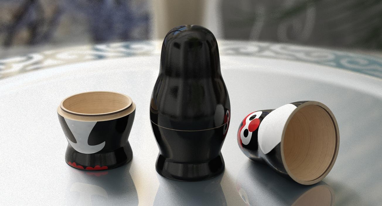 3D Matryoshka Penguin Doll model