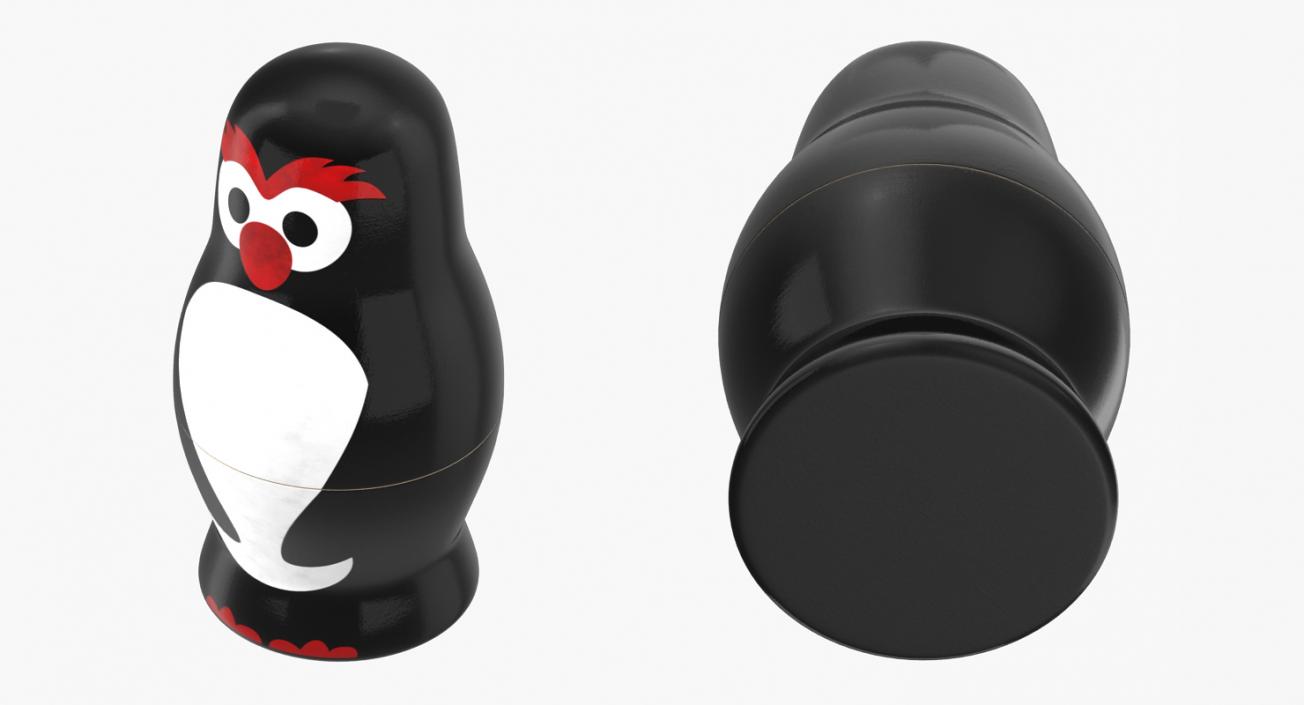 3D Matryoshka Penguin Doll model