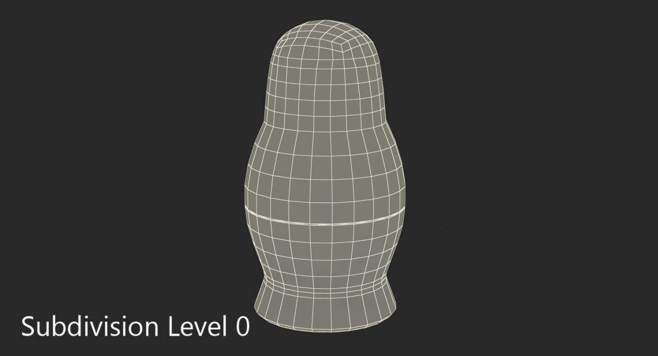 3D Matryoshka Penguin Doll model