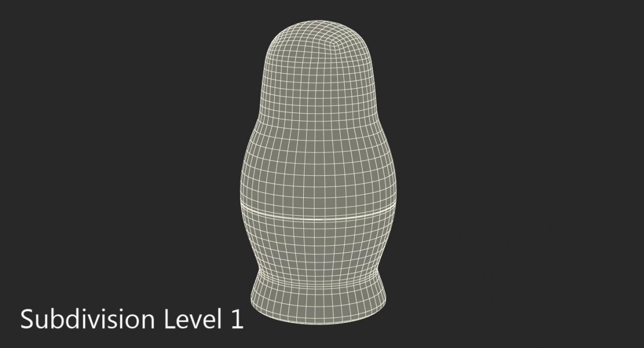 3D Matryoshka Penguin Doll model