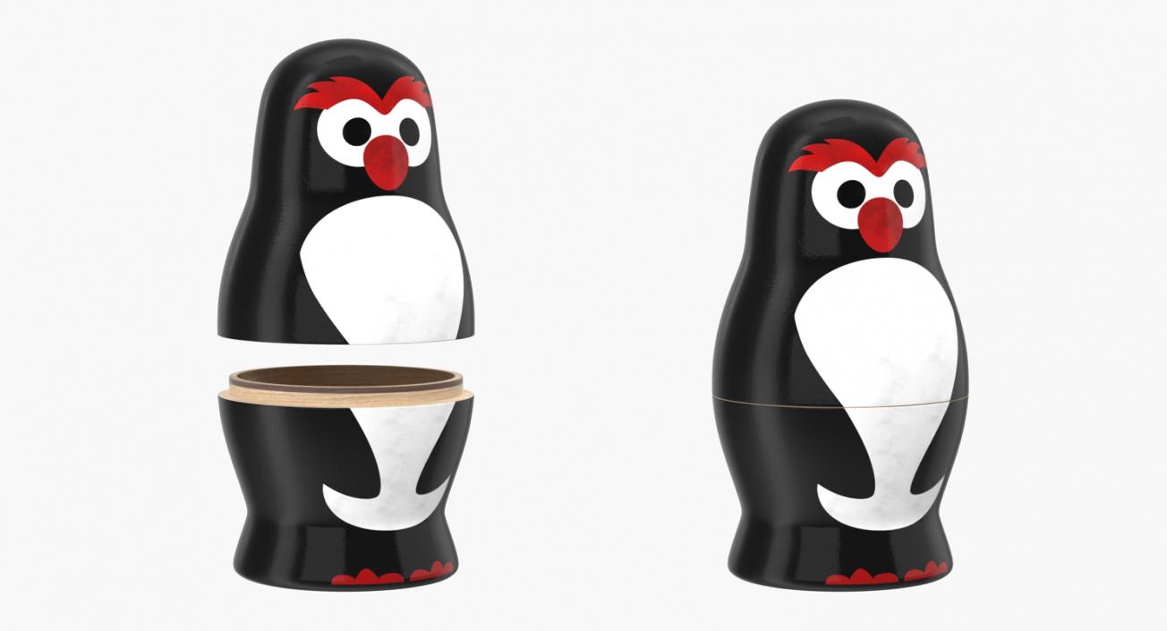 3D Matryoshka Penguin Doll model