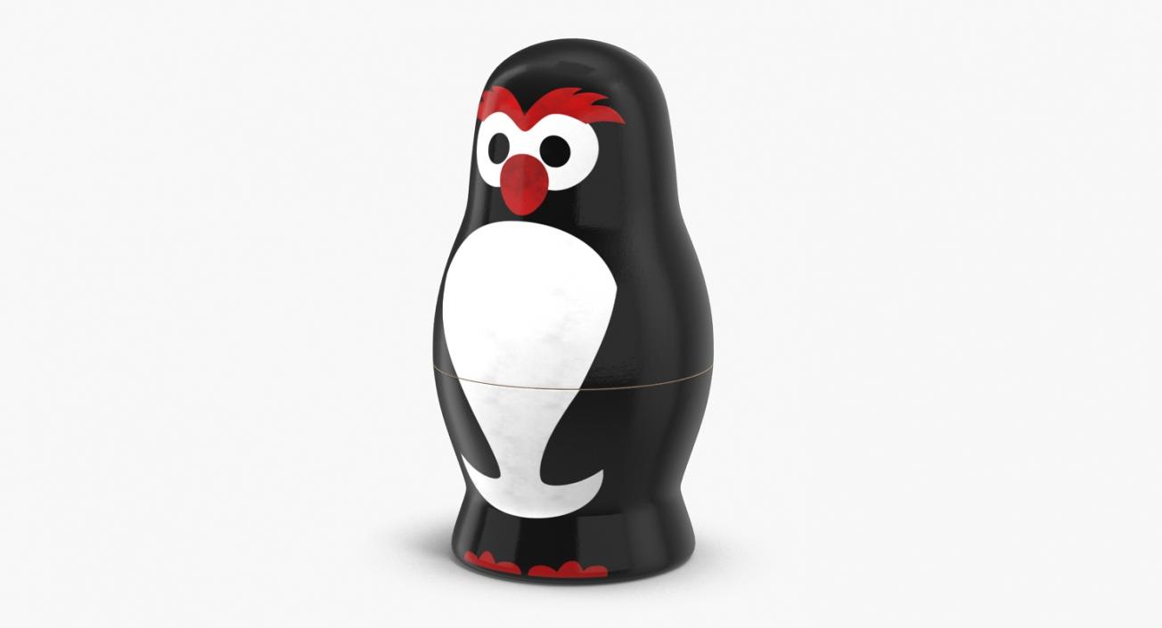 3D Matryoshka Penguin Doll model