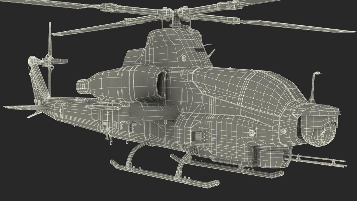 3D model Bell AH-1Z Lethal Combat Helicopter