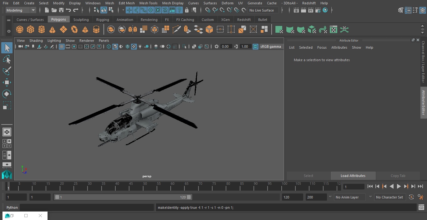 3D model Bell AH-1Z Lethal Combat Helicopter