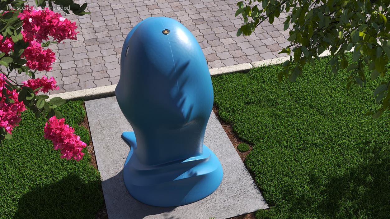 Dolphin-Shaped Trash Can 3D model