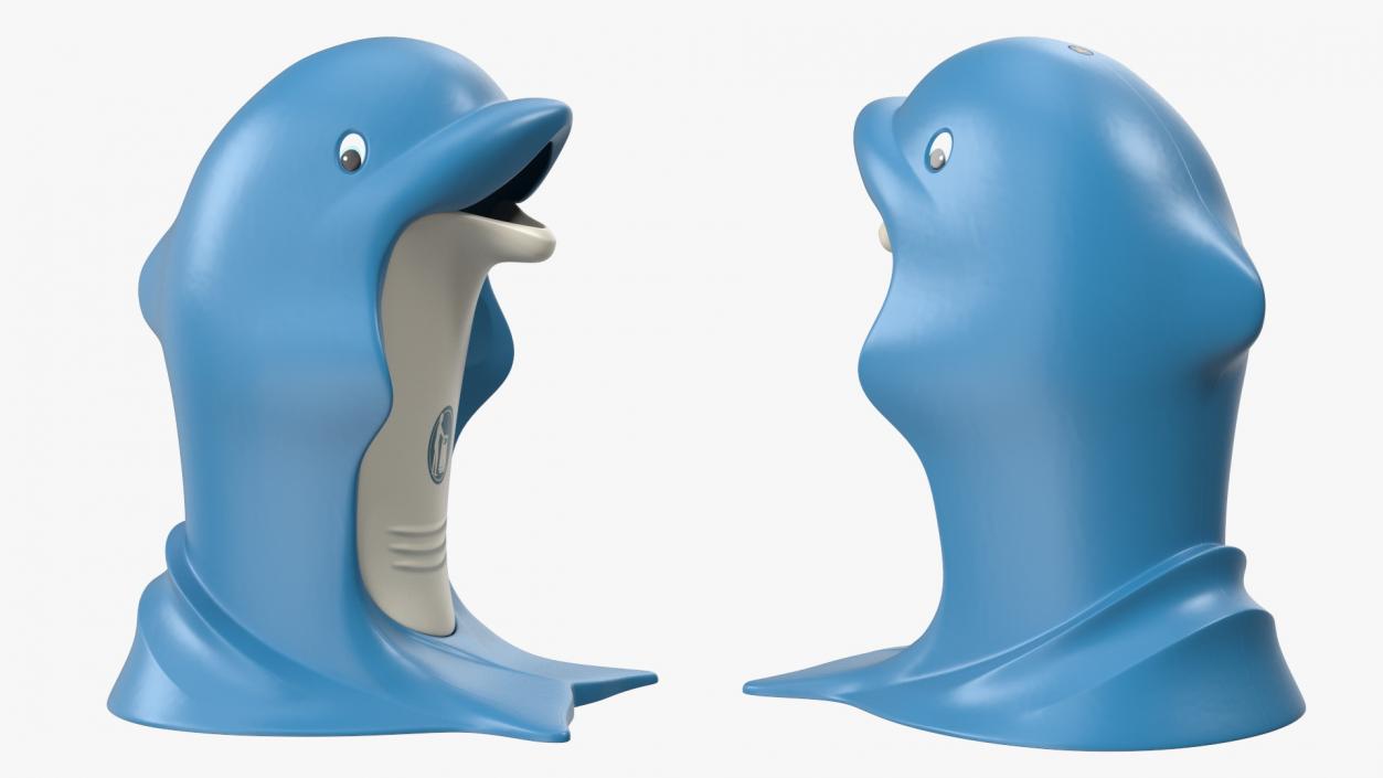 Dolphin-Shaped Trash Can 3D model