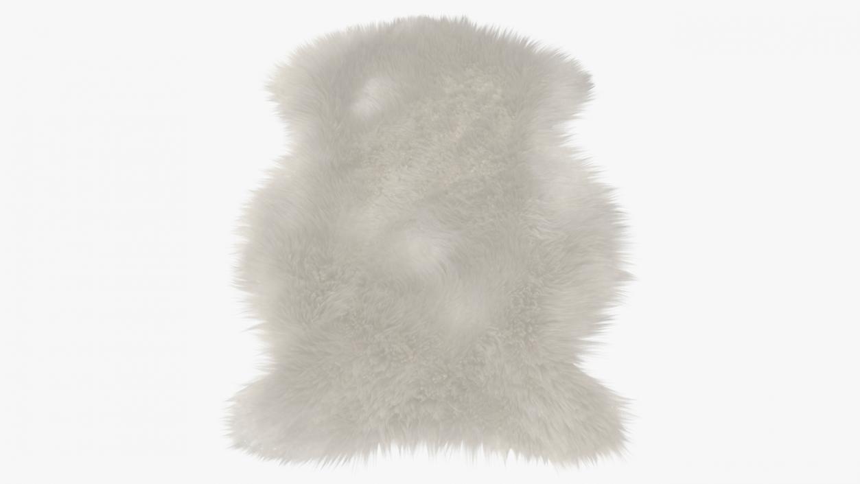 3D Natural Sheepskin Rug White Fur