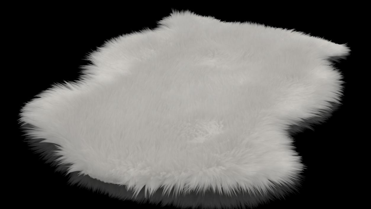 3D Natural Sheepskin Rug White Fur