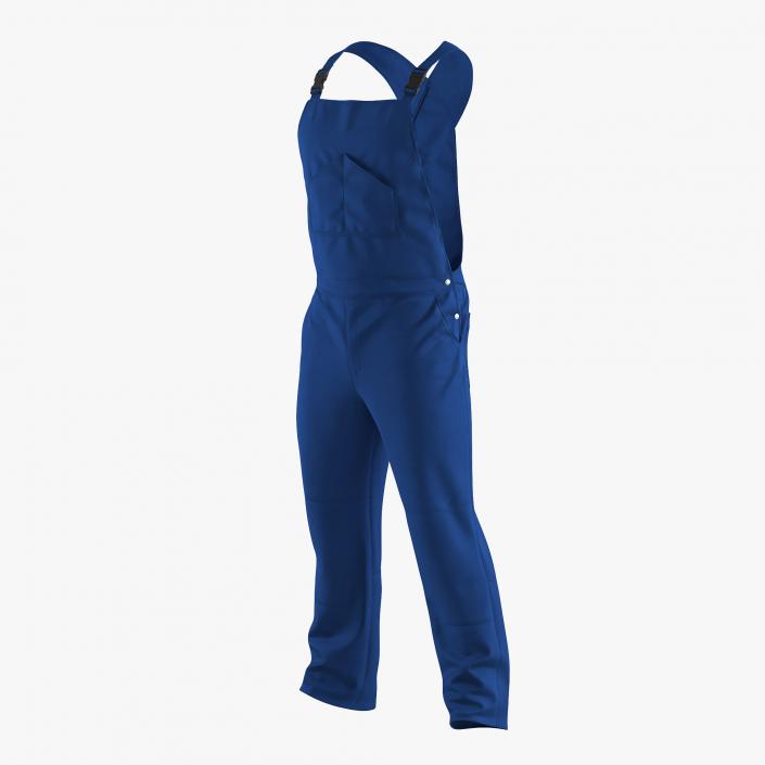 Blue Workwear Overalls 3D