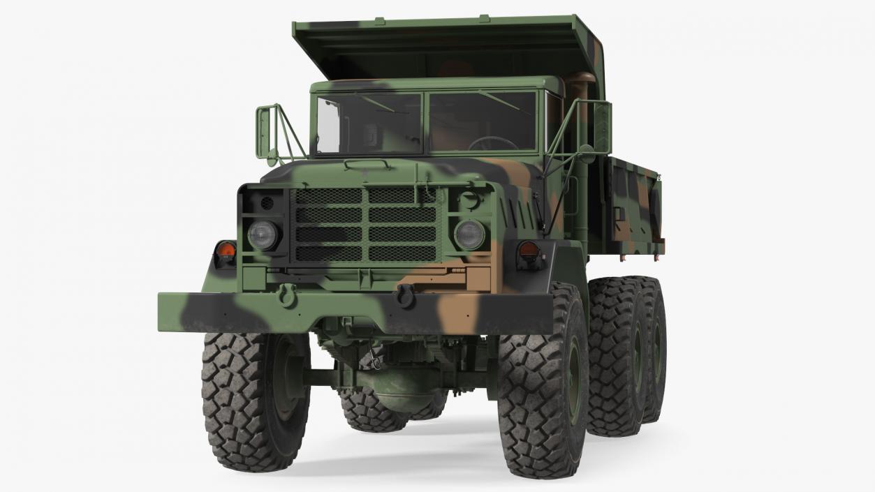 M939 Military Dump Truck Green Rigged 3D