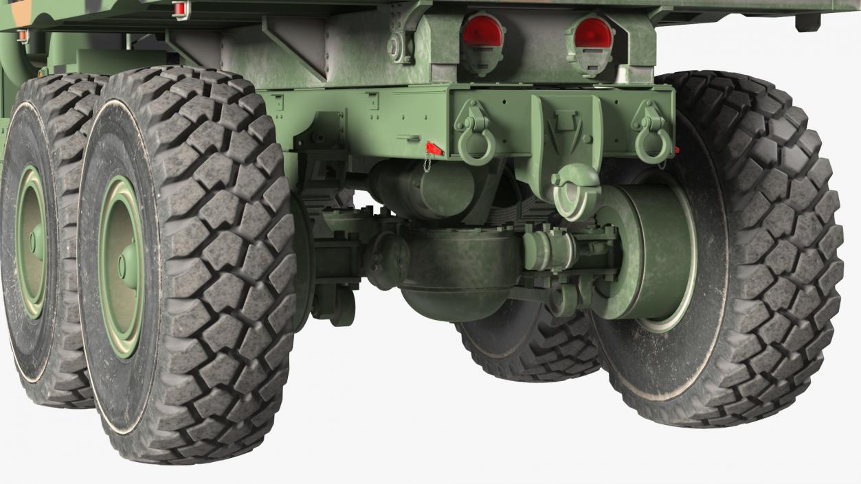 M939 Military Dump Truck Green Rigged 3D