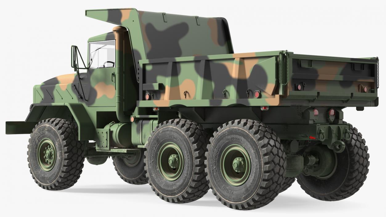 M939 Military Dump Truck Green Rigged 3D