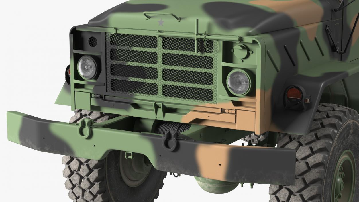 M939 Military Dump Truck Green Rigged 3D