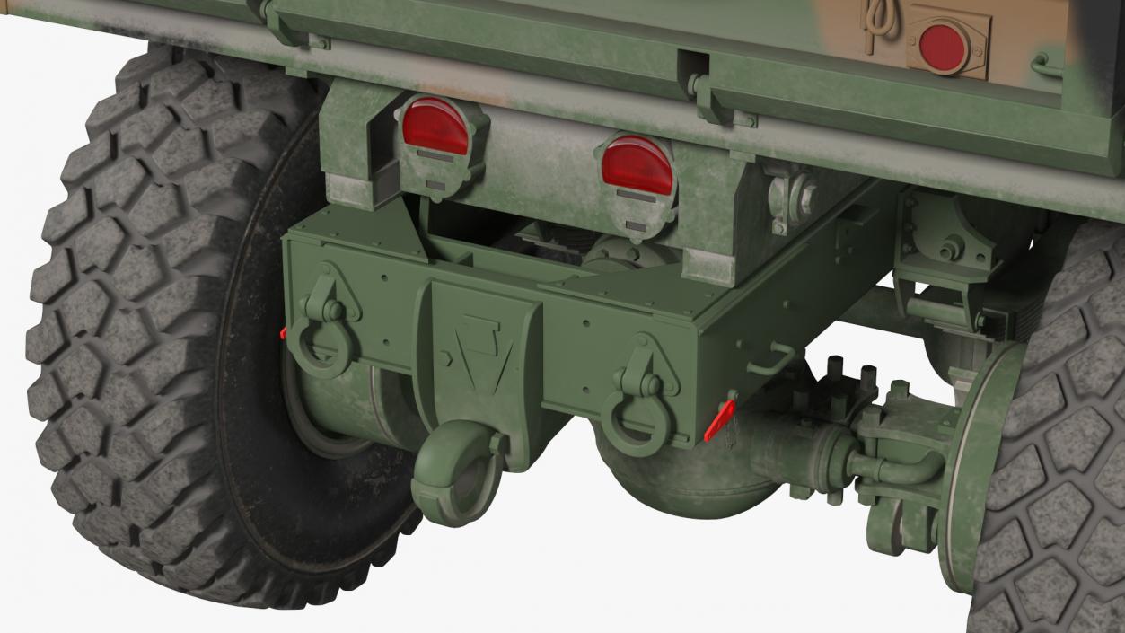 M939 Military Dump Truck Green Rigged 3D