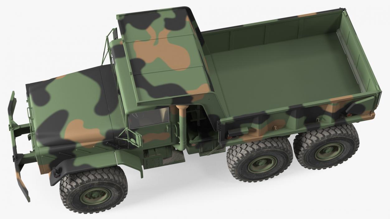 M939 Military Dump Truck Green Rigged 3D