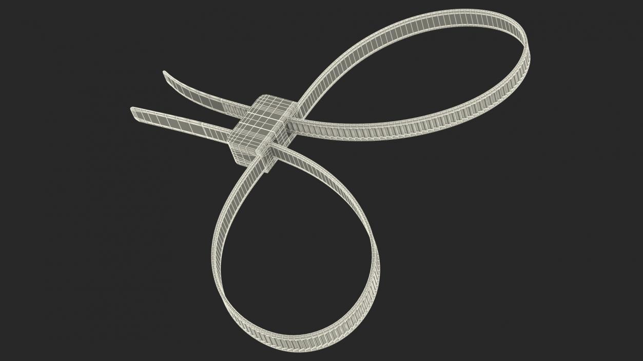 Double Flex Zip Tie Restraints Handcuff 3D model