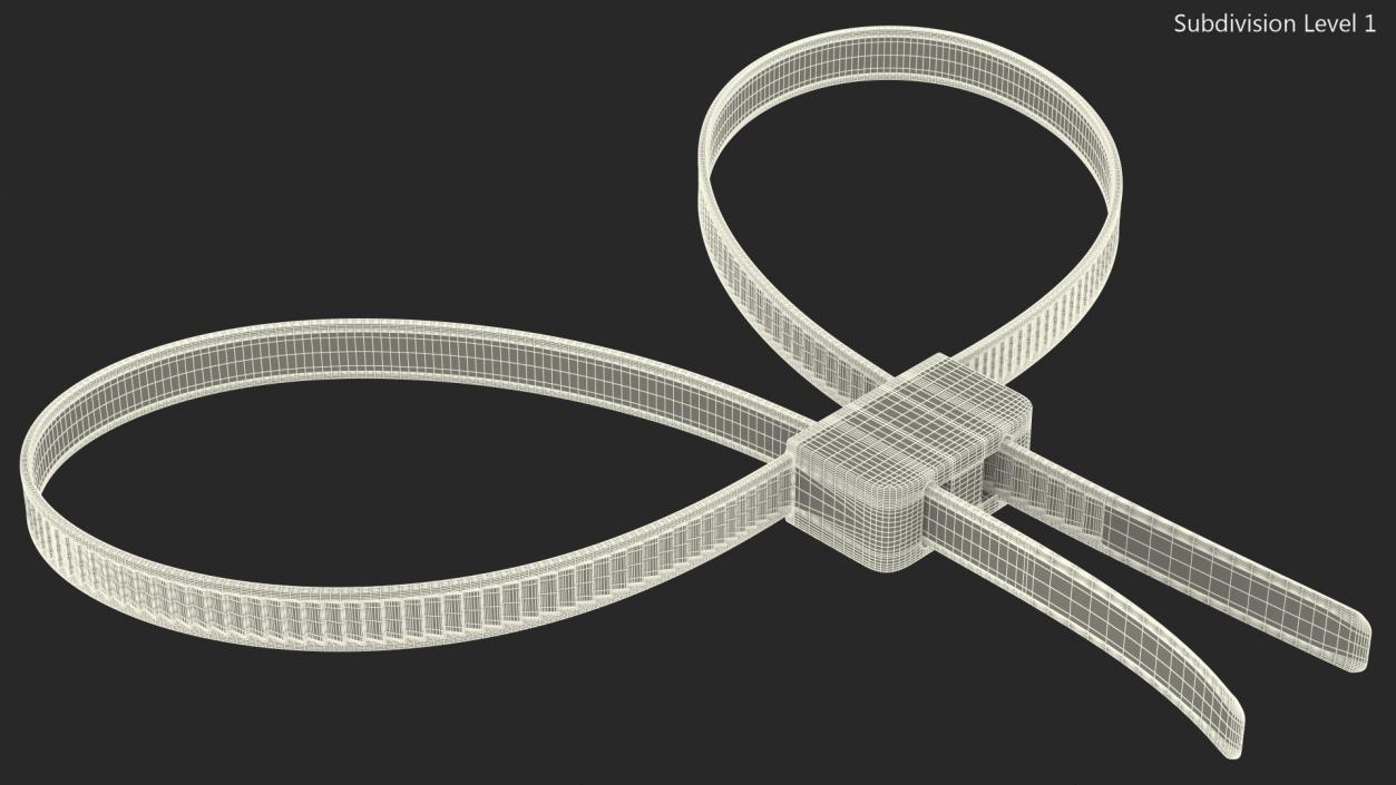 Double Flex Zip Tie Restraints Handcuff 3D model