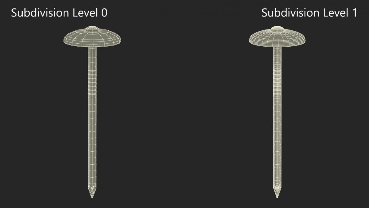 3D Roofing Nails model